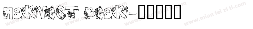 HARVEST BEAR字体转换